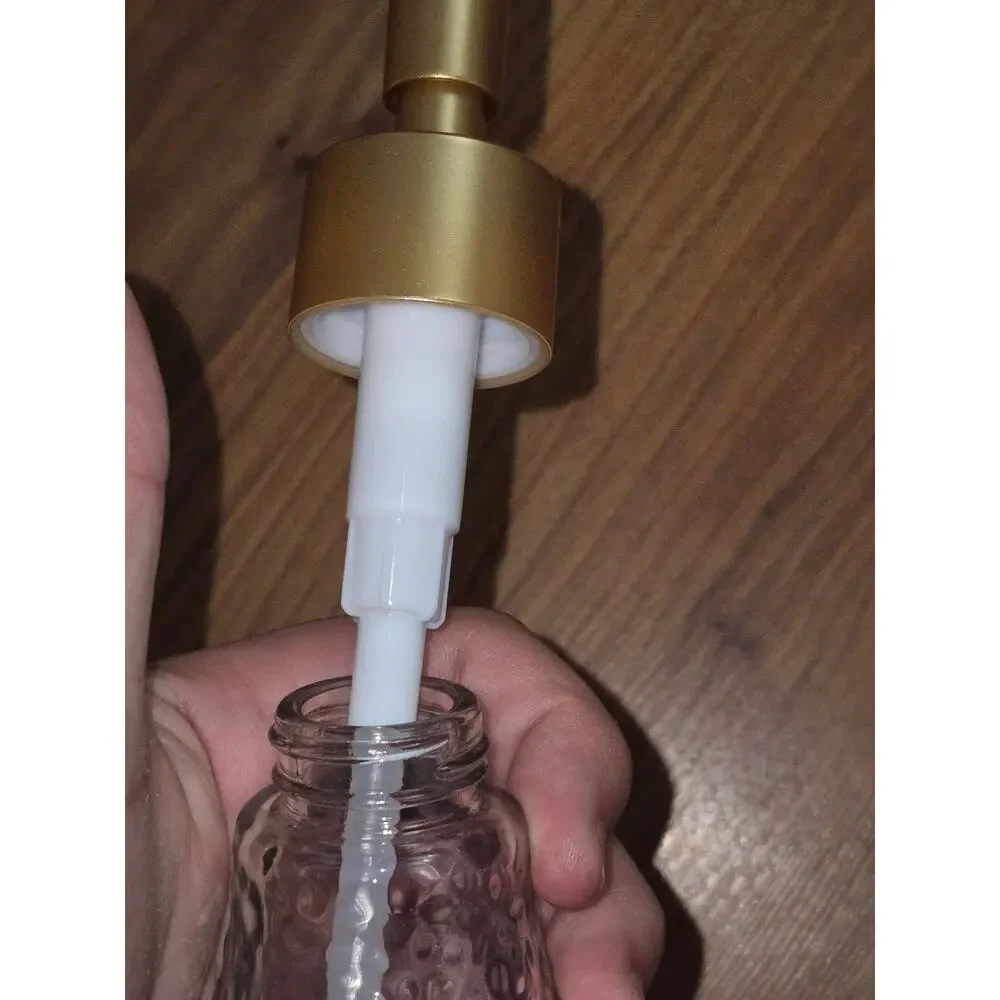 Amazon Soap Dispenser Pump Glass Bottom Gold Pump Down Beaker Shape S22